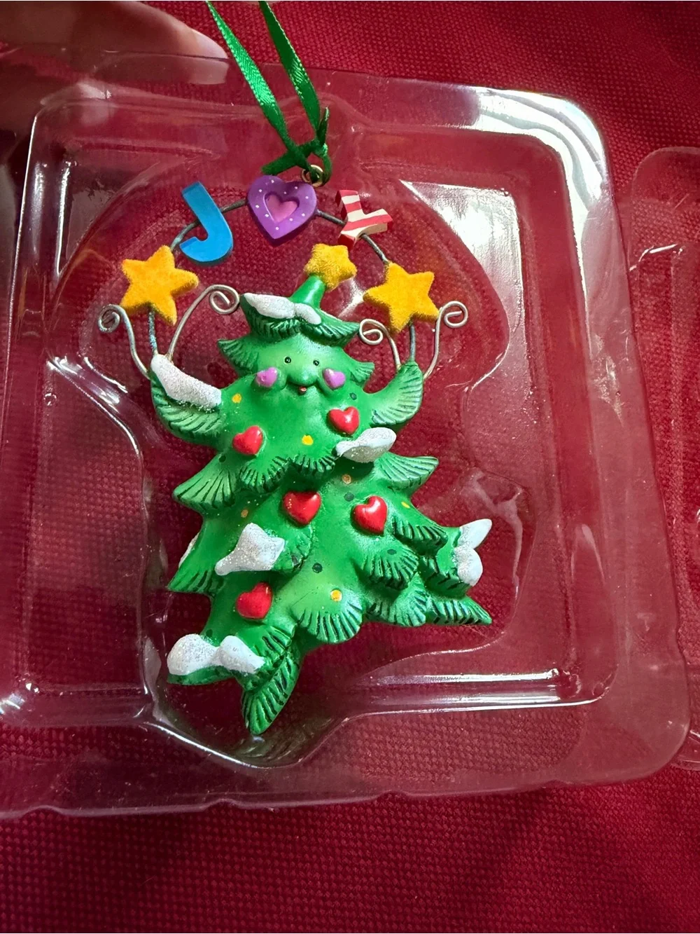 Vintage Carlton  Cards Holiday Tree Joy Ornament.
